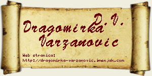 Dragomirka Varzanović vizit kartica